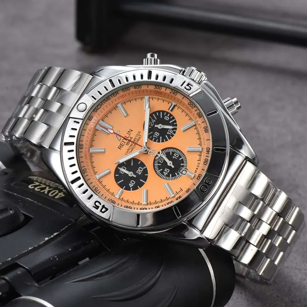

Лидер продаж, мужские часы Breitling AAA +, высококачественные автоматические часы с датой, многофункциональные Роскошные спортивные мужские часы с хронографом