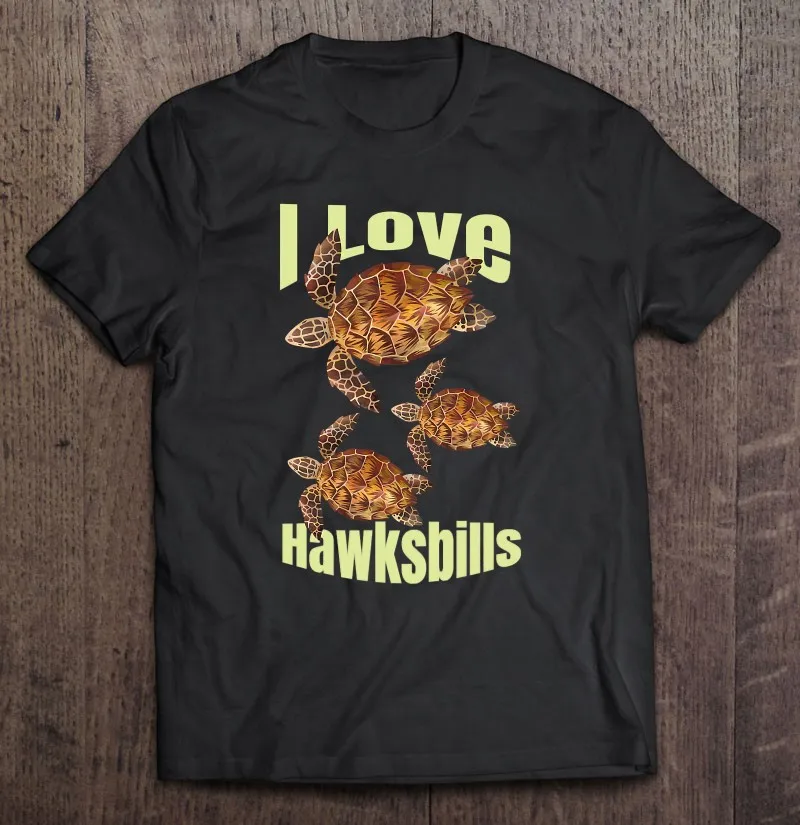 

Футболка мужская летняя с принтом «I Love Hawksbill»