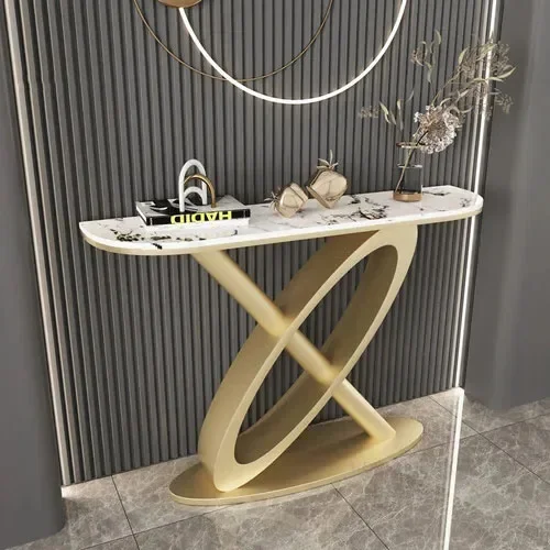 Европейские креативные столы-консоли роскошный сланцевый стол для прихожей