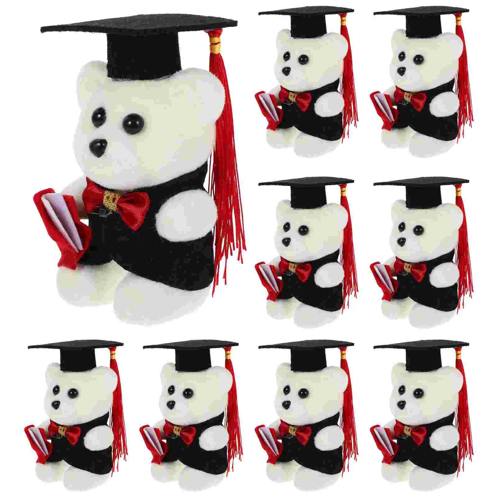 

Graduation Bear Doll Toy Bedroom Bear Stuffed Toy Doll Plaything Bear Toy Doctoral Bear Doll Flower Bundle Packaging Gift