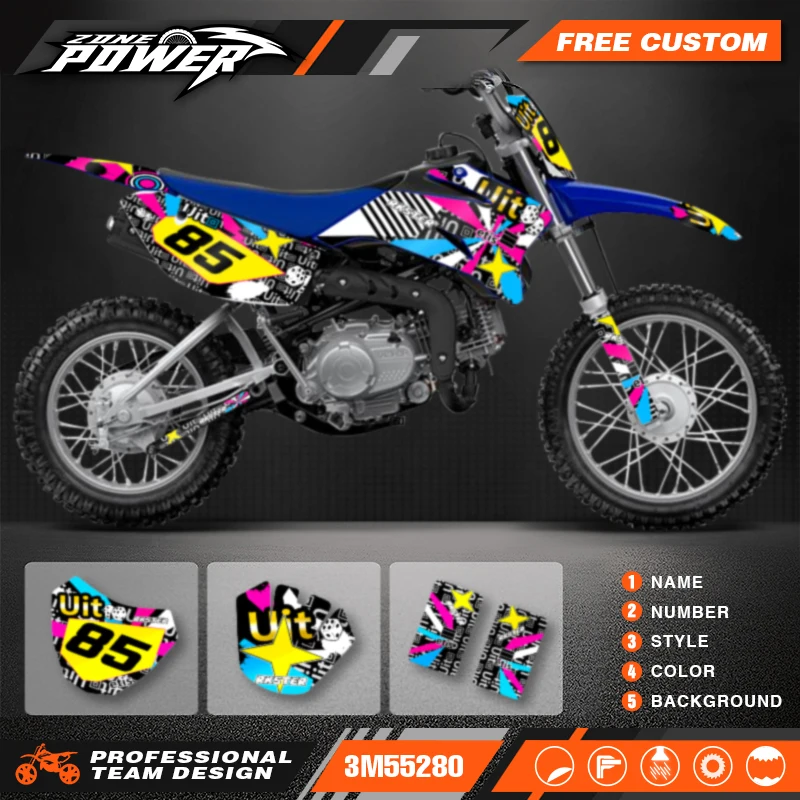 Powerzone для Yamaha TTR110 2008-2015 2016 2017 2018 2019 2020 2021 индивидуальные фоны графические наклейки