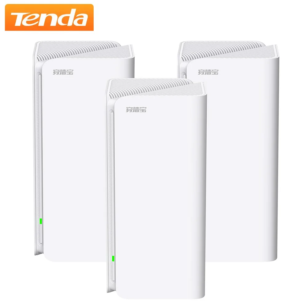 Wi-Fi 6 роутер Tenda, домашняя Wi-Fi сетчатая система, двухдиапазонное покрытие 7300 кв. футов, устройства 200 +, скорость доя (AX5400), 5,4 Гбит/с, EM15 Pro