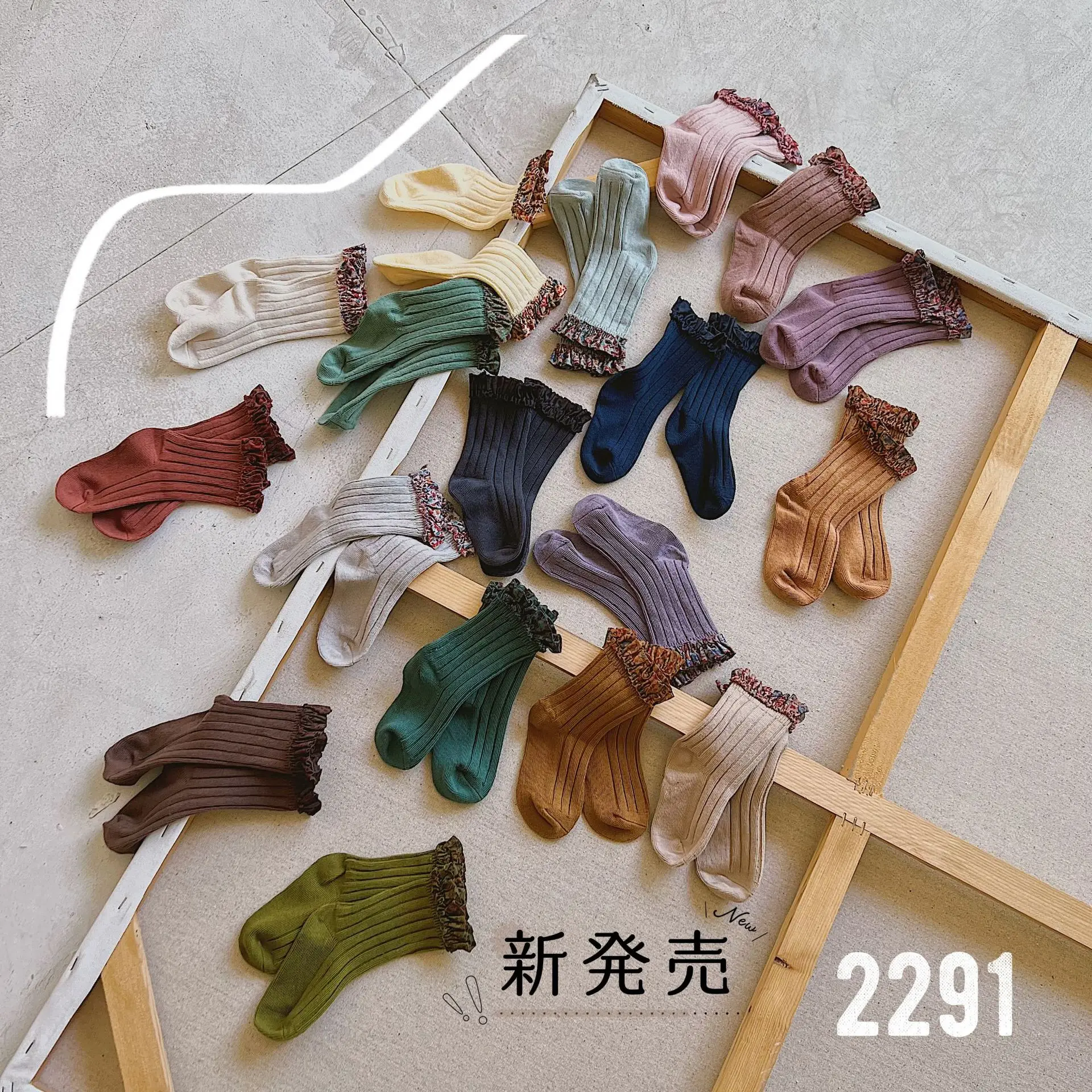 

18 Colors Spanish New Style Children Girls Socks Toddler Baby Princess Floral Lace Socks Vintage Kids Knitted Sox For Girl