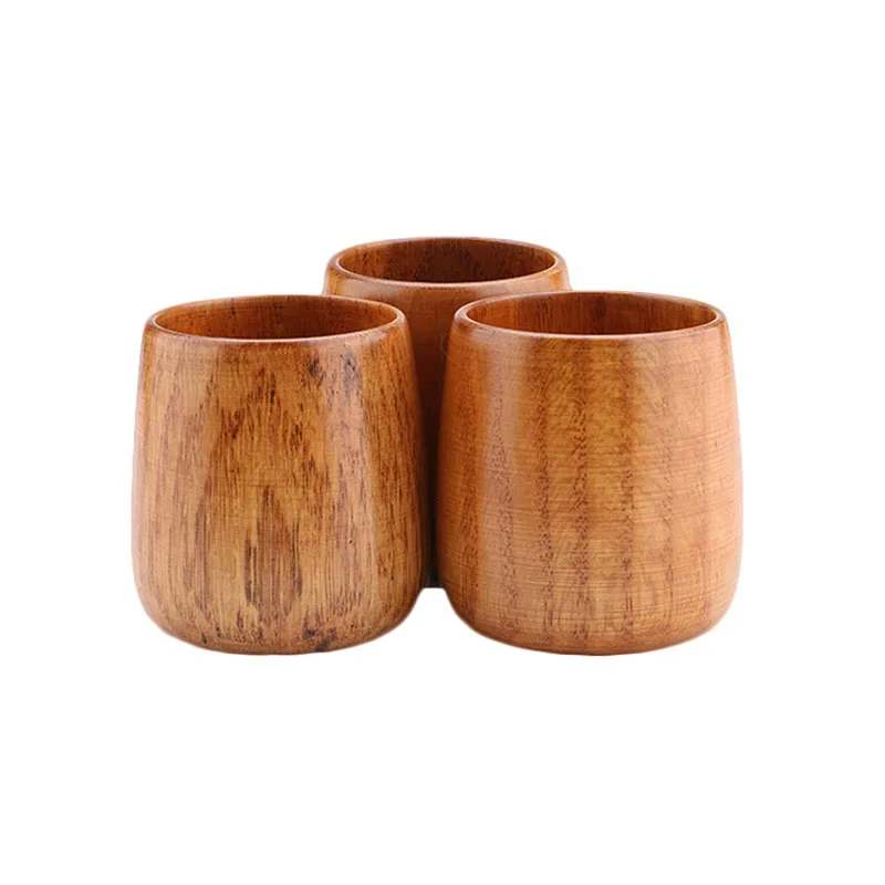 

3pcs Wooden Belly Cups 8x6.5cm Natural Spruce Wood Beer Tea Coffee Milk Water Cup Kitchen Bar Drinkware Dropshipping