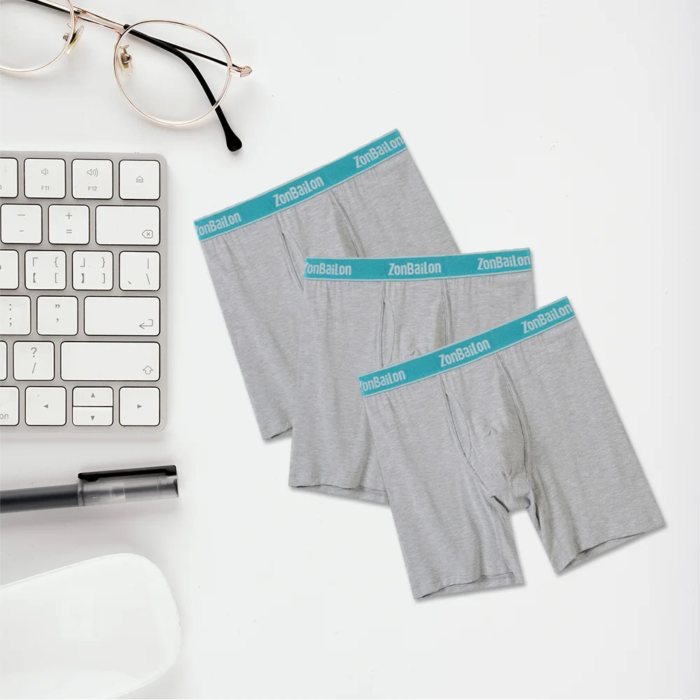 Men's Soft Breathable Panties Fashion Comfortable Bamboo Fiber Men Boxer Underwear Male Solid Color Underpants