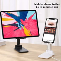 portable desktop mobile phone stand fully foldable adjustable long phone tablet holder base for iphone 12 13 ipad office supply