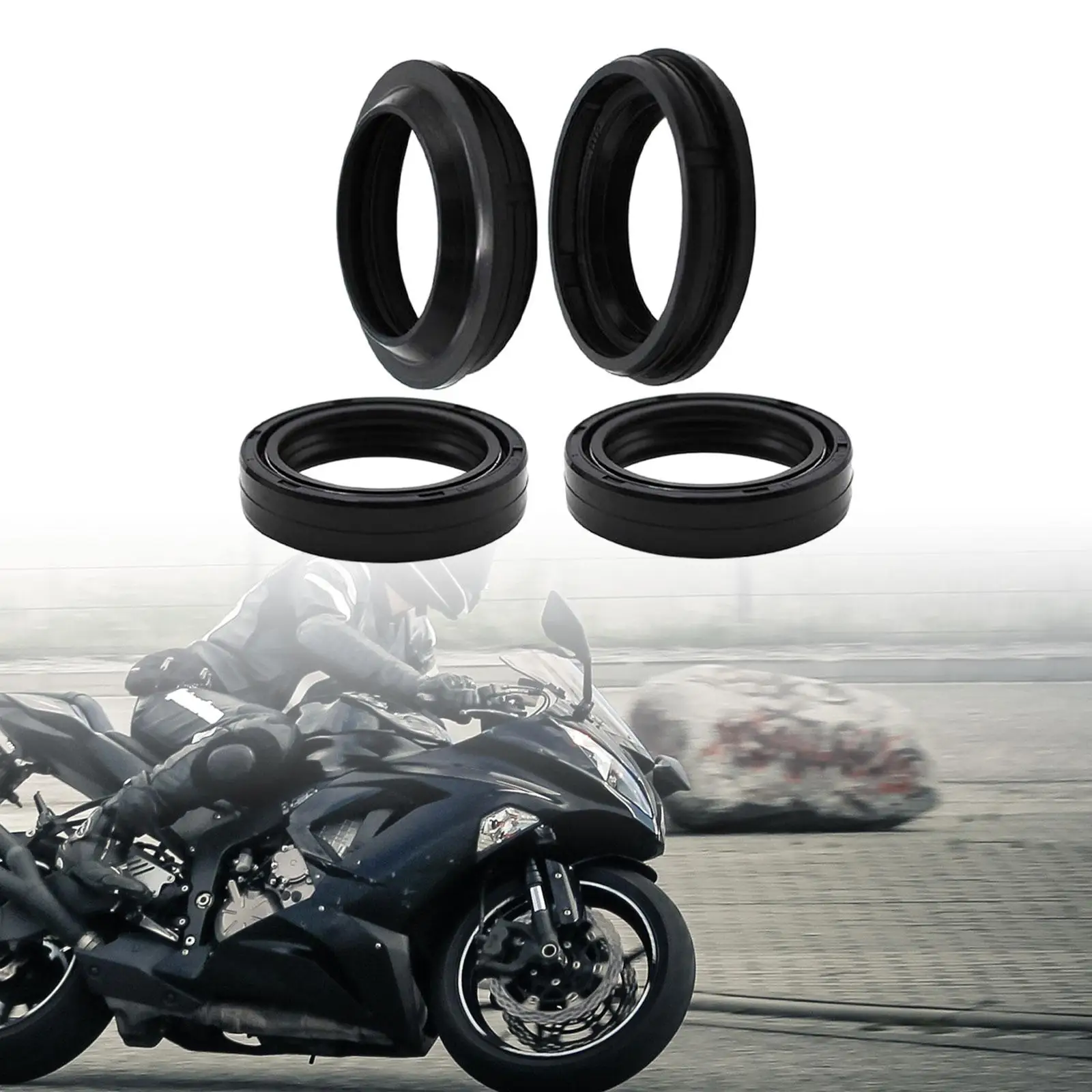 4Pcs Front Fork Oil Seal & Dust Cover 36x48x11mm Resistance for Yamaha XT 125 R Bra 2007 1D4-f2480-00 x