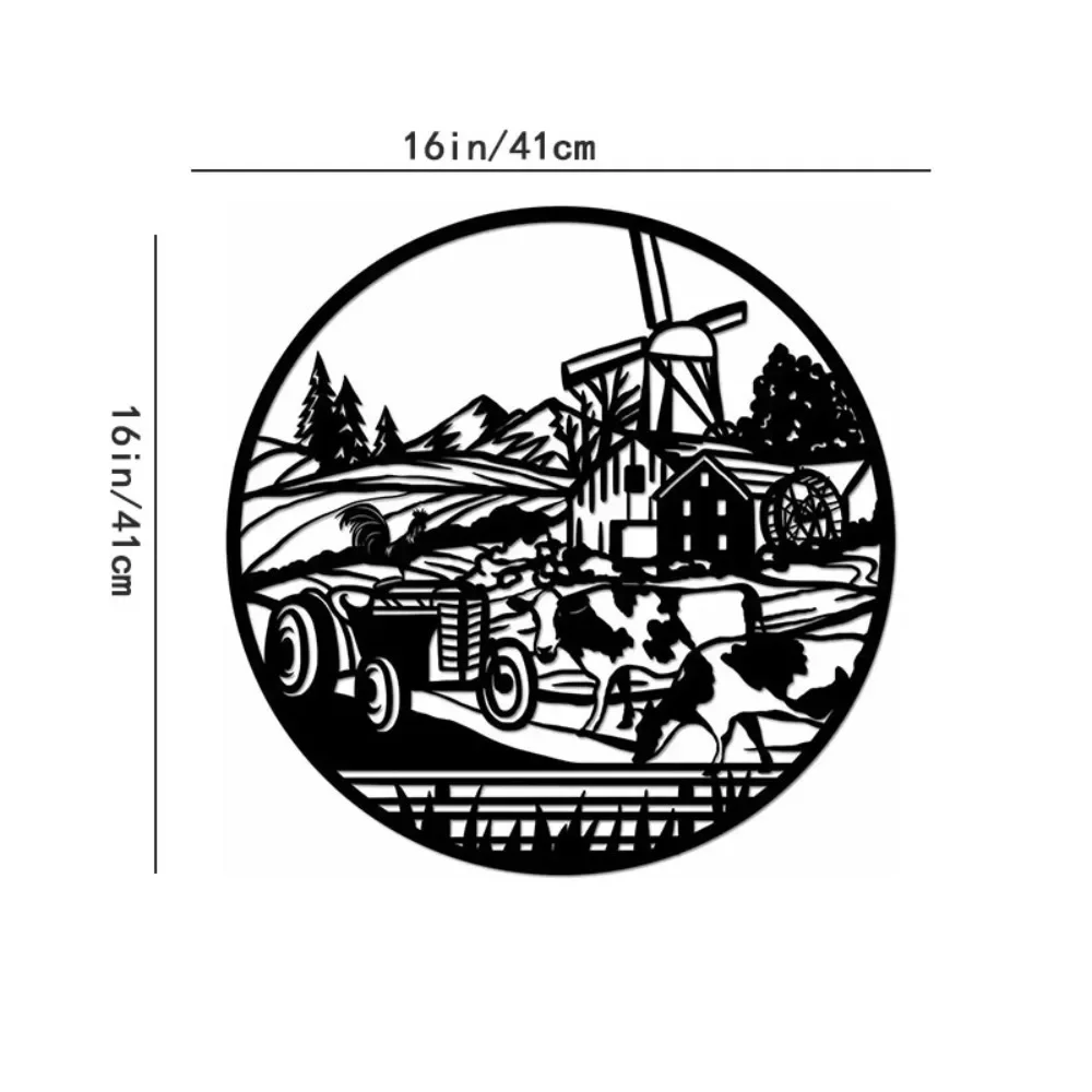 Металлический Настенный Художественный Дефект Петуха И Коровы В Шикарном
