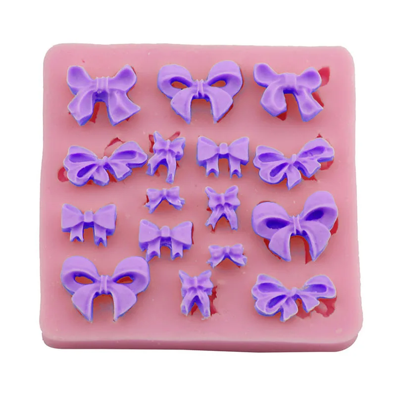 

New DIY Multi Bow Bowknots Shape Cake Mold Silicone Chocolate Mold For Kitchen Baking Sugar Craft Fudge Stamp Decorating Tools