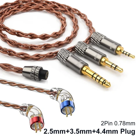 Кабель для наушников CVJ VS400, бескислородная медь, 400 сердечников, улучшенная линия QDC/2Pin S/0,75 мм/0,78 мм // MMCX, соединительный провод для BLON KZ ZSN