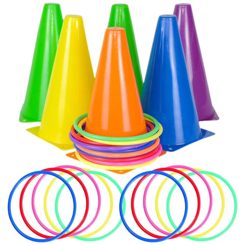 

Flexibility Soccer Colored Cones Carnival Toss Game Cell Decendance Toys Tossing Plastic