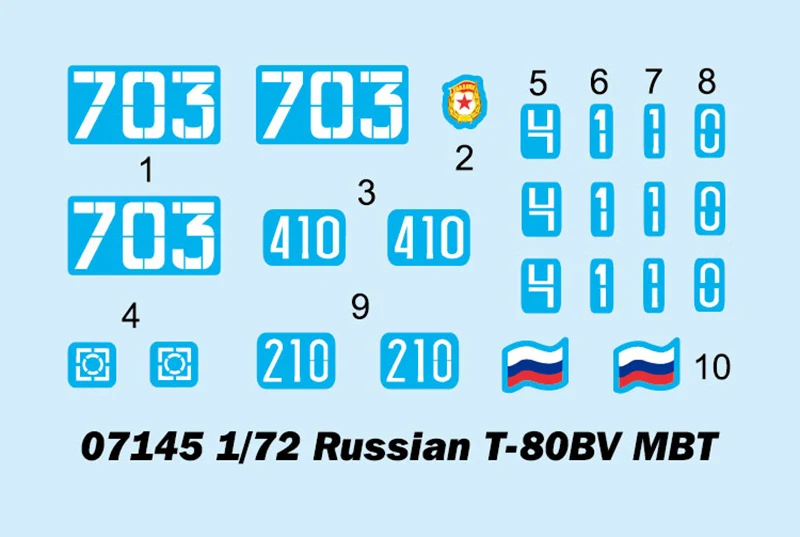 Trumpeter масштаб 07145 1/72 российский T80 фотобоевой танк сборка MBT пластиковая Военная