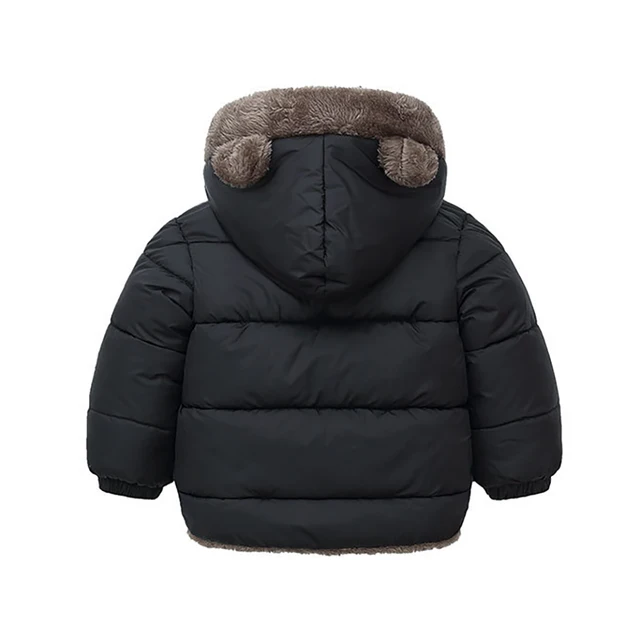 Kids Cotton Clothing Thickened Down Girls Jacket Baby Children Winter Warm Coat Zipper Hooded Costume Boys Outwear 2