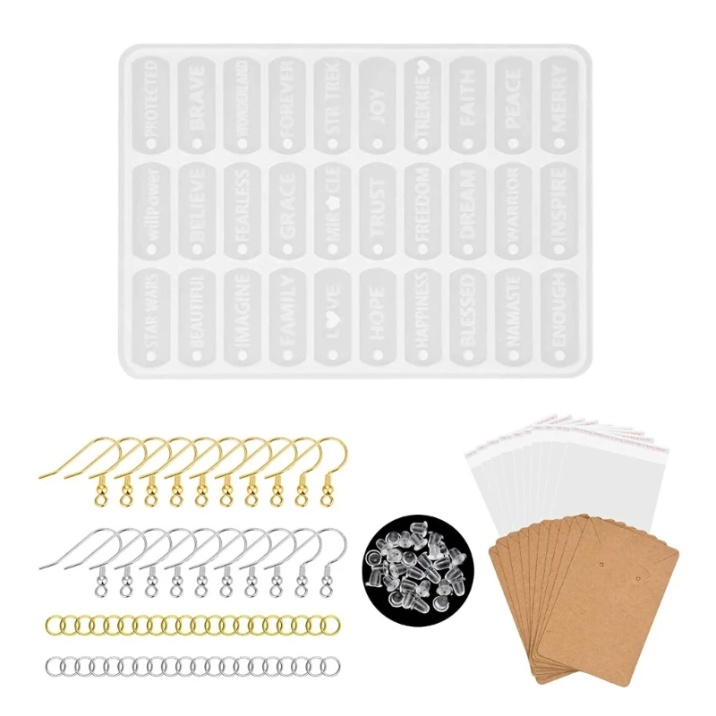 

English Letter Epoxy Resin Mold Jewelry Making Keychain Crafts Making Tool