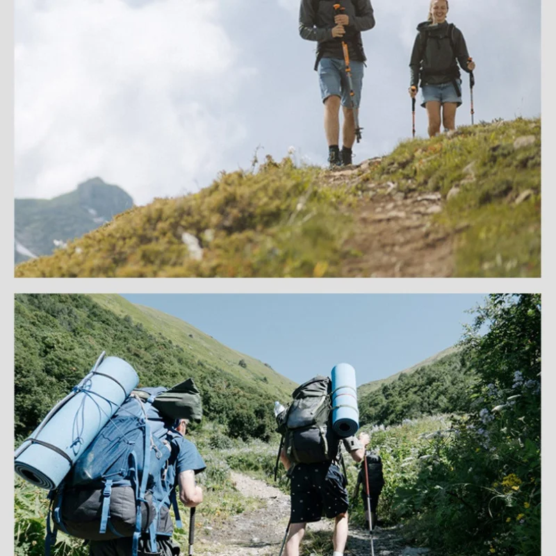 Тройной выдвижной наружный альпеншток из алюминиевого сплава замок с прямой
