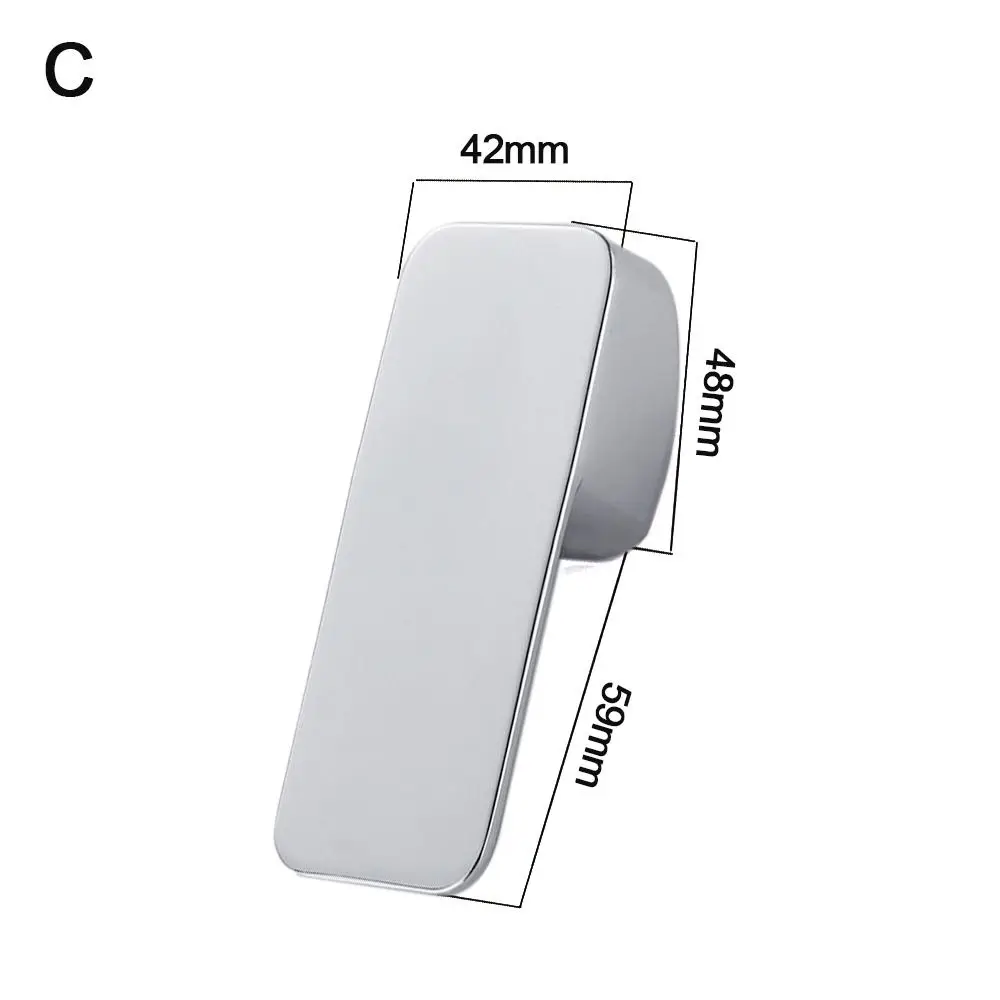 Металлическая сменная ручка смесителя 35/40 мм серебристого цвета