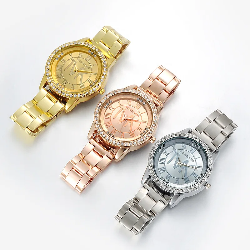 Женские кварцевые часы в европейском стиле, роскошные Брендовые повседневные дамские часы из нержавеющей стали, подарок, новинка 2022