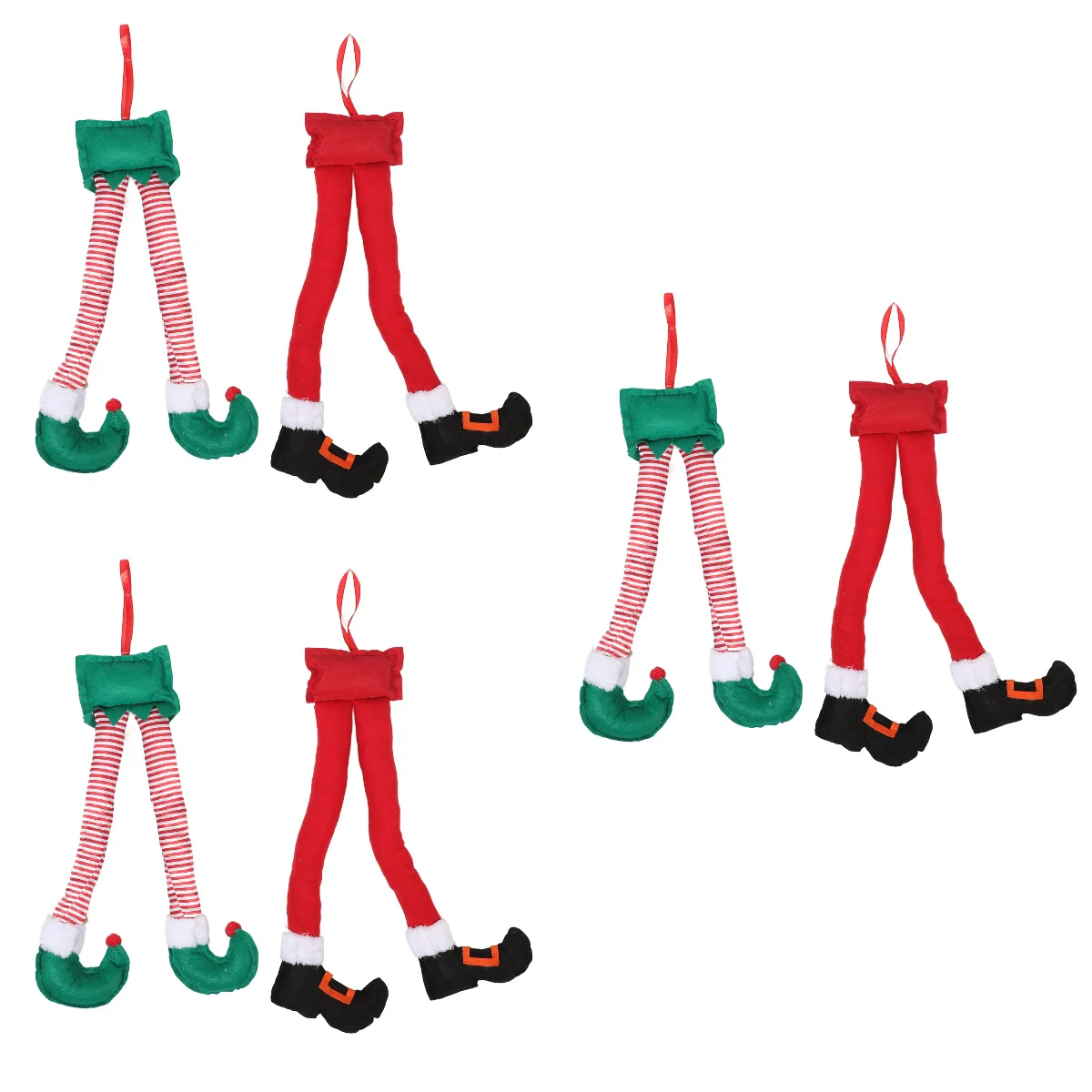 Декоративные рождественские украшения из 3 предметов тканевые набивные ножки