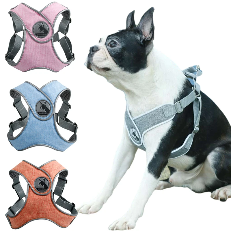 

Reflective Pet Dog Harness Vest for Small Dogs French Bulldog Corgi Cozy Puppy Cat Harnesses mascotas Accessories Szelki Dla Psa
