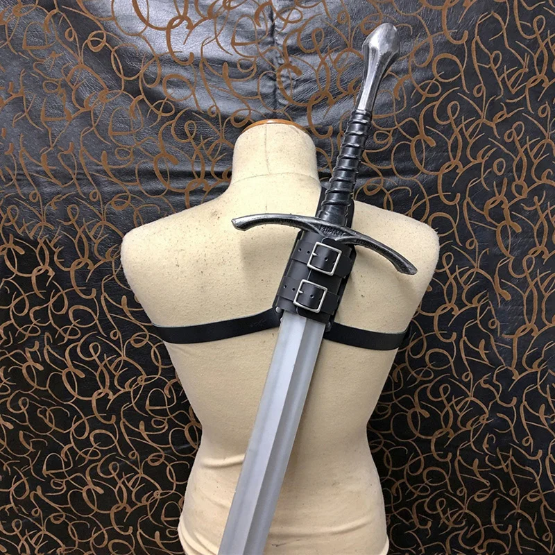 Medieval Shoulder Strap Sword Holder Sheath Scabbard For Adult Men Larp Knight Weapon Rapier Belt Holster Gear Cosplay Costume