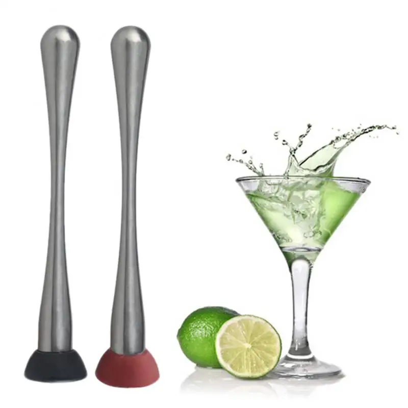 

Wine Mixing Stick Cocktail Muddler Shaker With Crushing Hammer DIY Drink Fruit Muddler Crushed Ice Barware Tool Stainless Steel