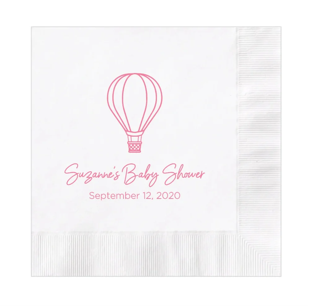 50 шт. персонализированные салфетки воздушный шар тема для детского душа