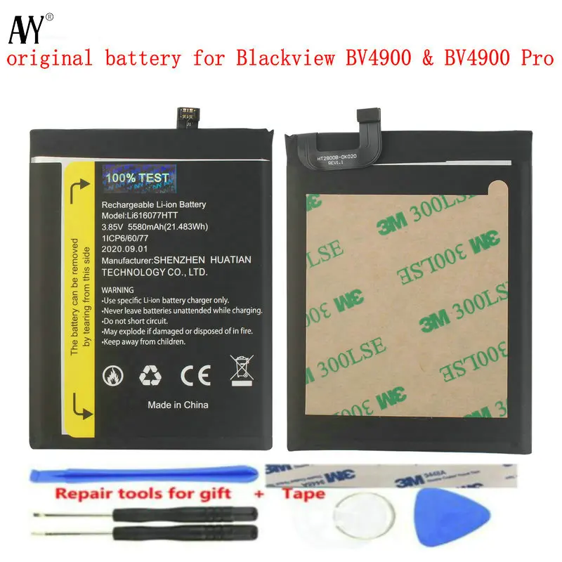 Avy Für Black View Bv4900 Pro Bv4900S Batterie Original Batterien Wiederauf Ladbare Liion Batterien Für 5,7 Zoll 5580Mah