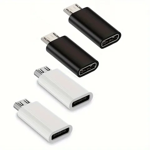 4 шт. адаптер USB C к Micro USB, гнездовые преобразователи типа C, зарядка и синхронизация данных для Galaxy S7 и других устройств с микропортовым устройством