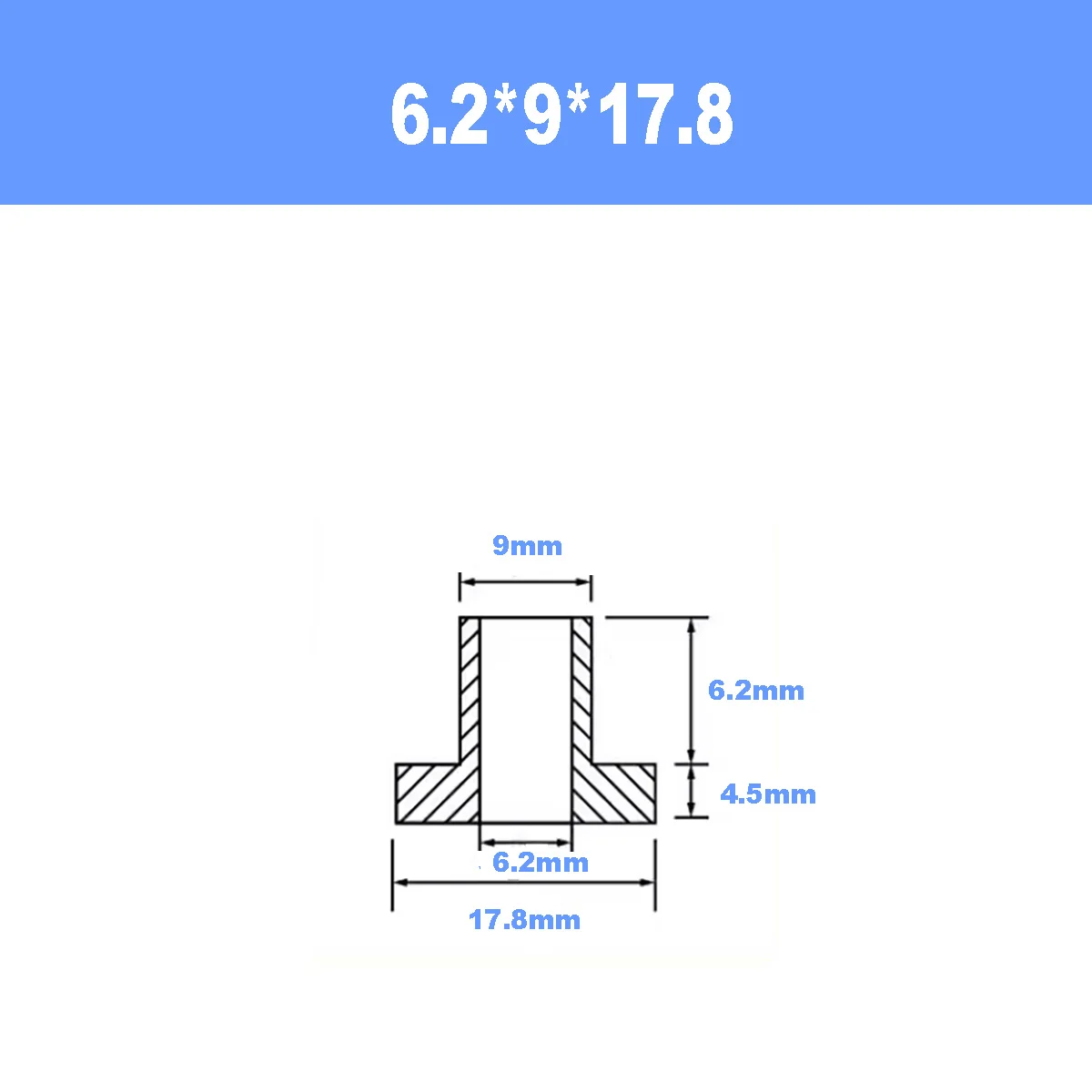 

Т-образные нейлоновые шайбы M6M8
