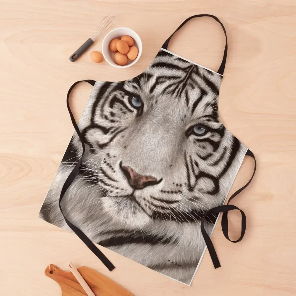 Фартук с рисунком белого тигра для парикмахера кухонные вещи дома и кухни