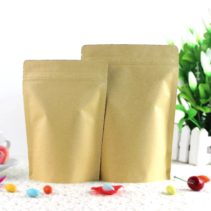 

Утолщенный пищевой пакет из крафт-бумаги 18*26 + 4 см