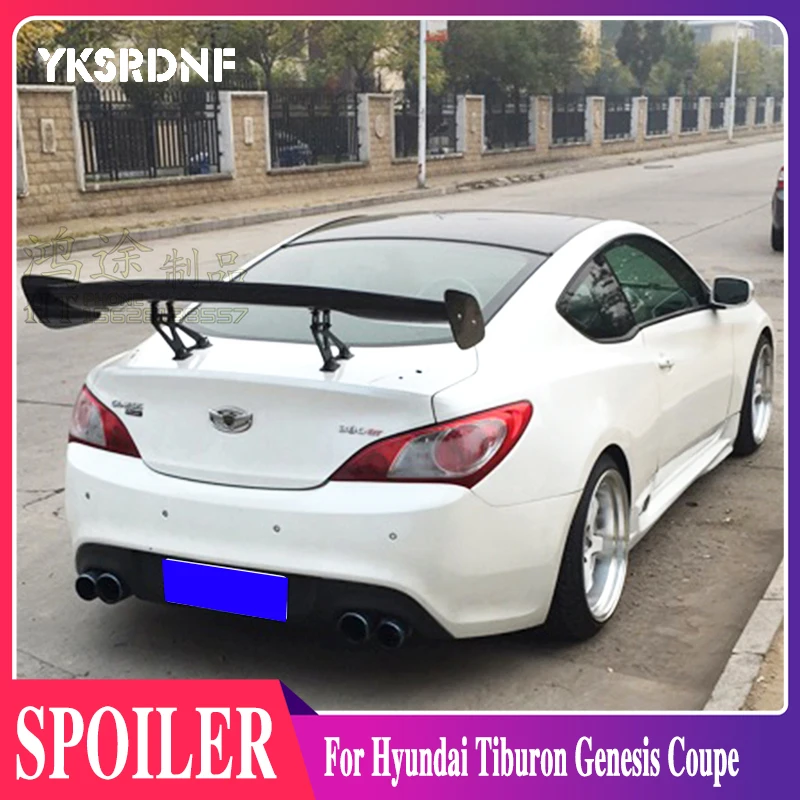 

Car Styling Carbon Fiber Material Rear Roof Spoiler Tail Trunk Wing Boot Lip Molding for Hyundai Tiburon Genesis Coupe