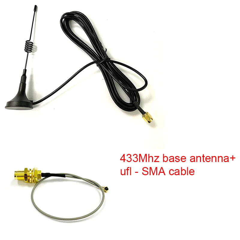 

433Mhz Radio Antenna 3dbi Magnetic Base With Extension Cable RP SMA + Ipx / U.fl To RP SMA Female Pigtail Adapter 15cm