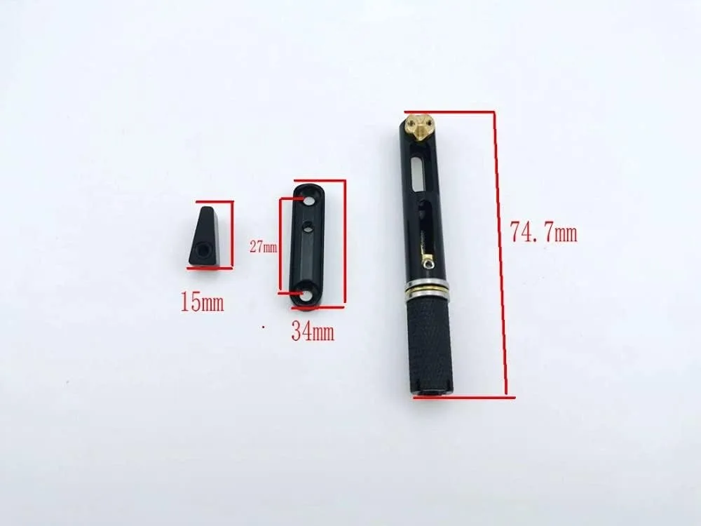 Черный безголовый гитарный мост с одной головкой — фиксированный латунный