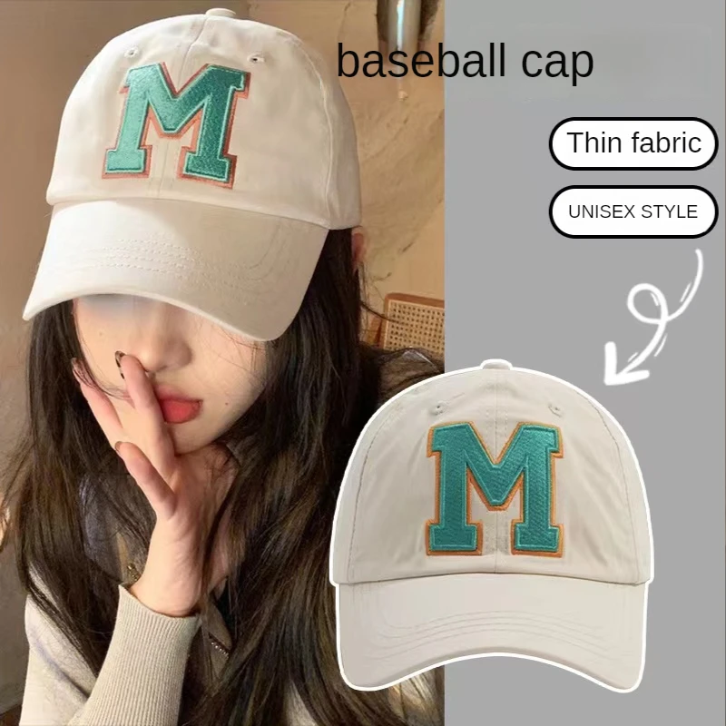 

Baseball Cap M Letter Men Fashion Soft-top Sun Hat Women Luxury Brand Simple Golf-Caps Fishing Driving Adjustable Breathable-cap