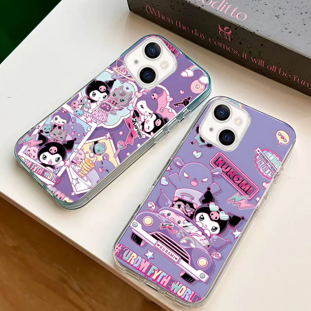 WB-16 Kuromi Прозрачный силиконовый чехол для LG K9 10 11 12 22 30 40 41 50 51 61 62 Plus Prime Max