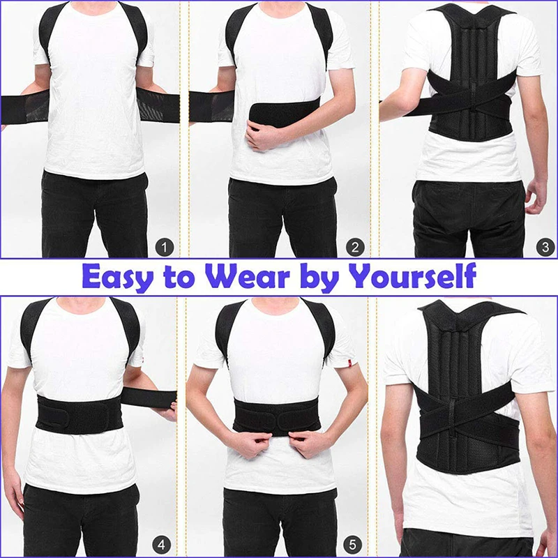 Back Brace Posture Corrector for Women and Men Adjustable Scoliosis Back Shaper for Waist and Shoulder Pain Lumbar Support Belt