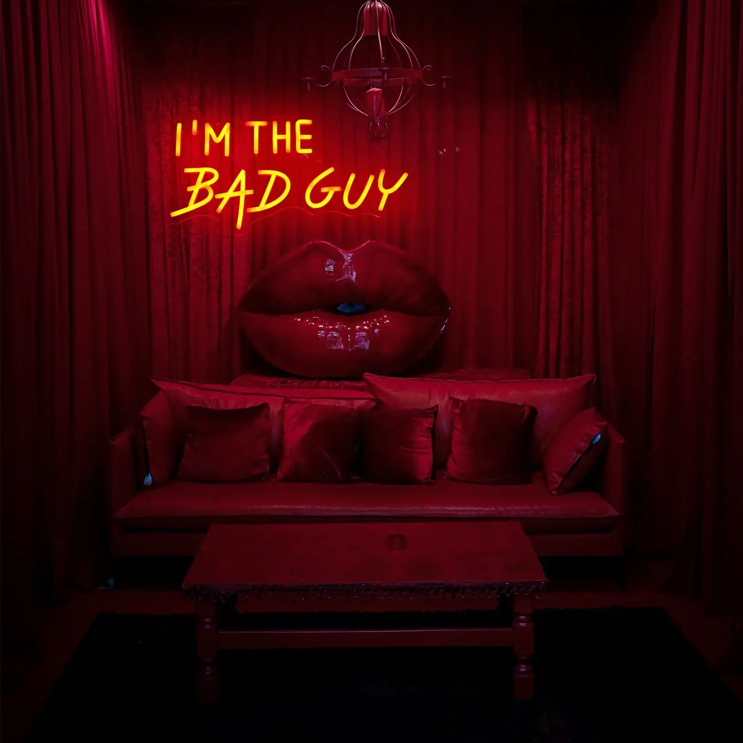 I'm the Bad Guy Neon Sign Red LED Neon Lights Signs Light Up Sign Neon Signs for Wall Bedroom Man Cave Bar Party Game Room Decor images - 6