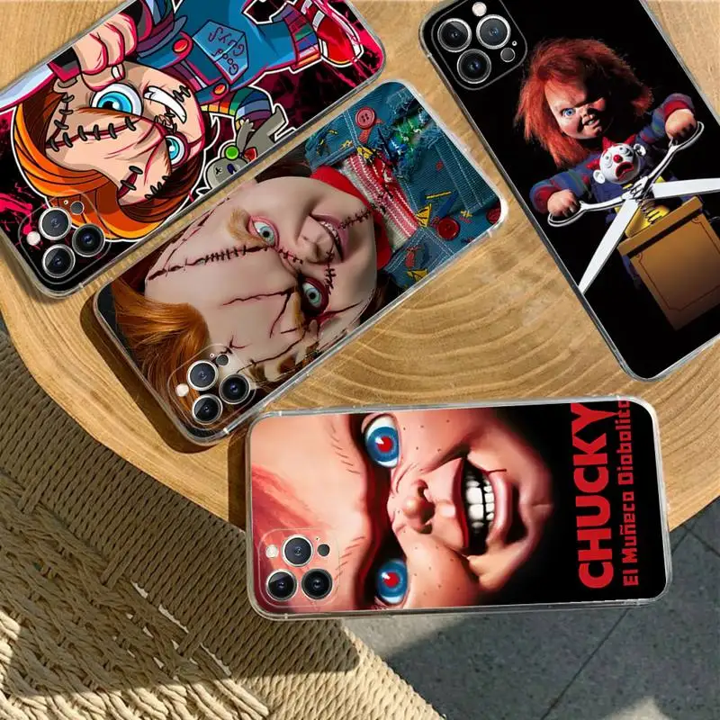 

Horror Movie Scary Chucky Doll Phone Case Silicone Soft for iphone 14 13 12 11 Pro Mini XS MAX 8 7 6 Plus X XS XR Cover