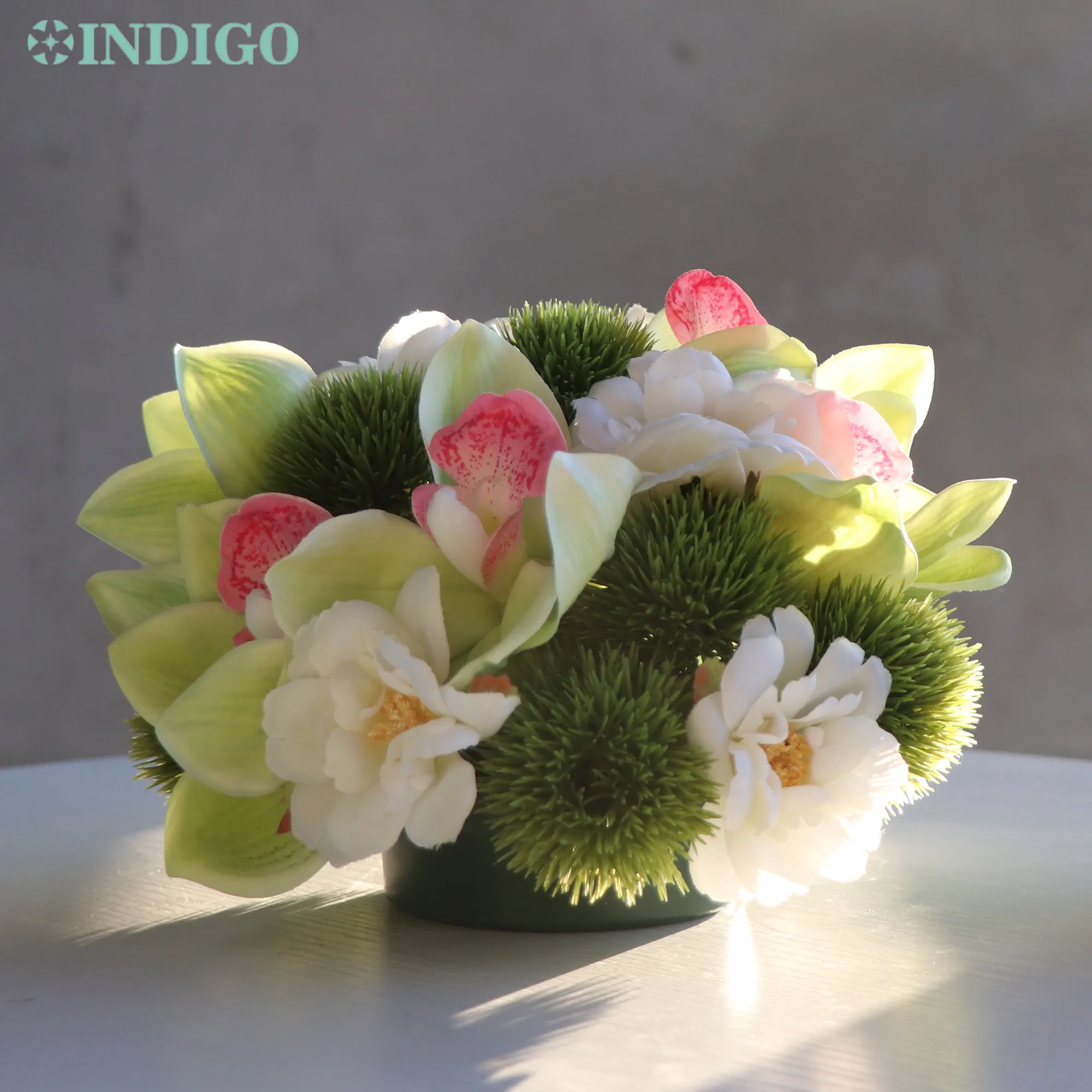 

Dining Table Centerpiece Dia 20CM (1 Set Bonsai With Plastic Pot ) Artificial Hydrangea Rose Orchid Home Flower Arrangment