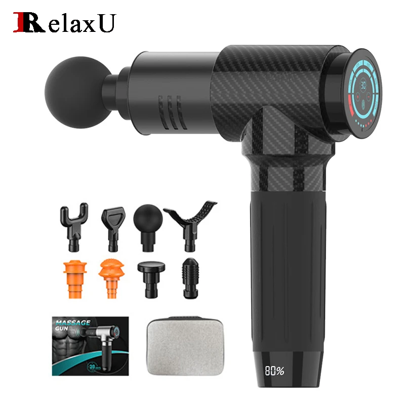 

New Fascia Gun LCD Screen Muscle Massage Relaxer Intelligent Variable Speed Mute Massage Gun
