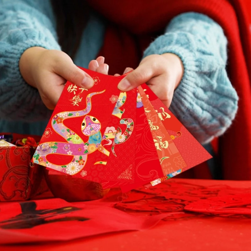 6 шт. коллекция китайских новогодних пакетов празднование года змеи сумка для