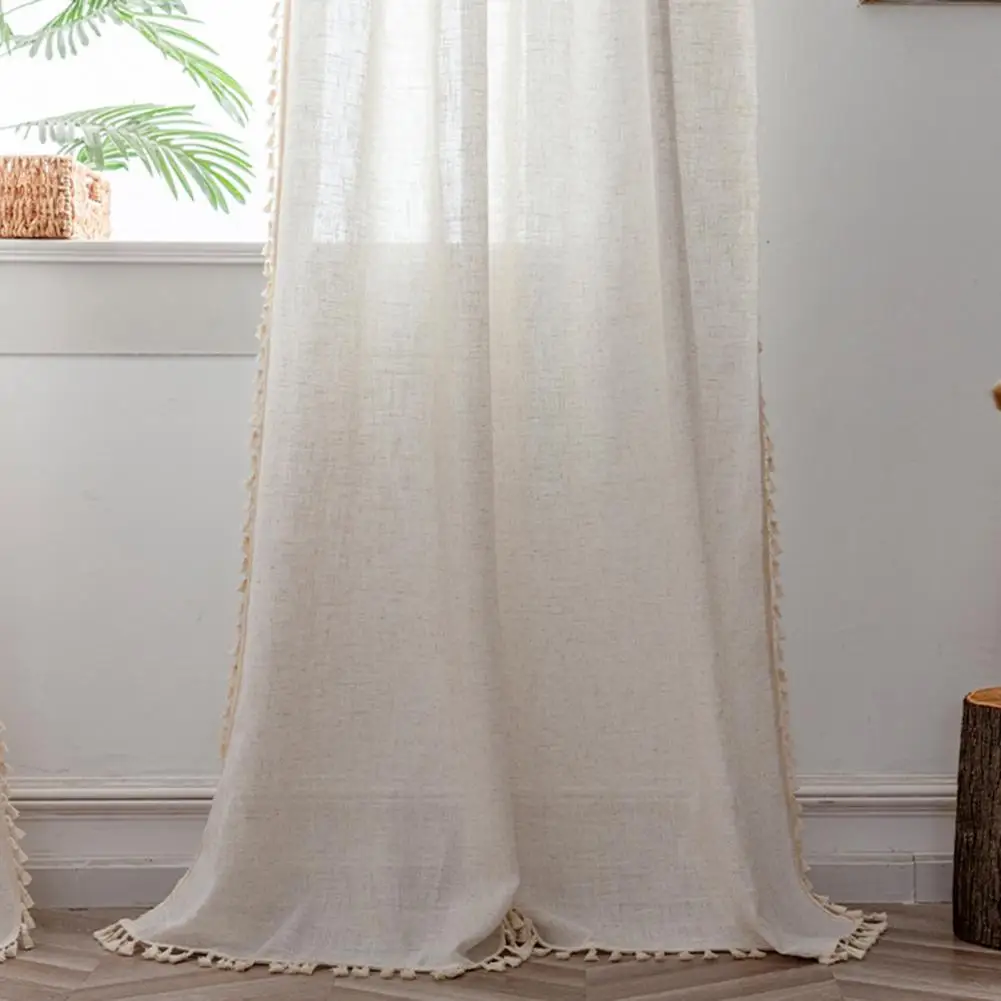 

Soft Window Sheer Curtain Decorative Tear-resistant Sun Protection Window Gauze Luxury Window Curtain Household Supplies