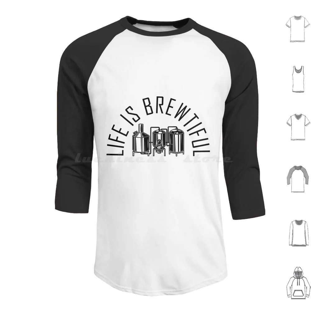 Life Is Brewtiful толстовки с длинным рукавом Byfab Beergeek Beautiful Beer Lover brew