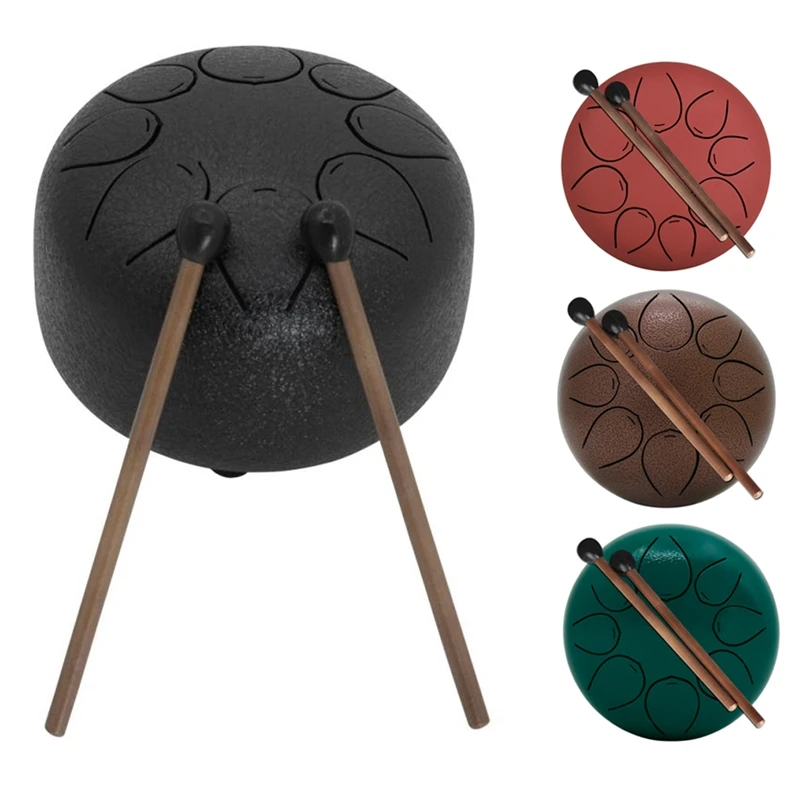 

Steel Tongue Drum 8 Notes 5 Inches Chakra Tank Drum Steel Percussion Storage Bag And Mallets