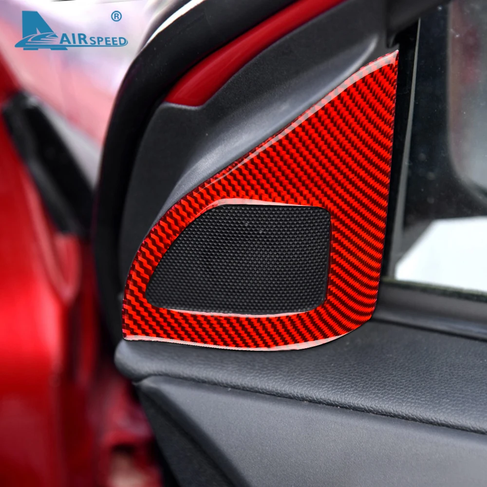 Фото Для Mitsubishi Lancer 2008 2009 2010 2011 2012 2013 2014 2015, настоящая мягкая внутренняя отделка из углеродного волокна, наклейка на боковую дверь автомобиля, динамик №4