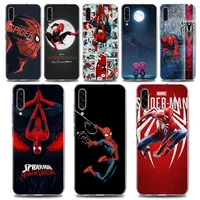 phone case for samsung a70 a70s a40 a50 a30 a20e a20s a10 a10s note 8 9 10 plus 20 case silicone marvel marvel hero spiderman