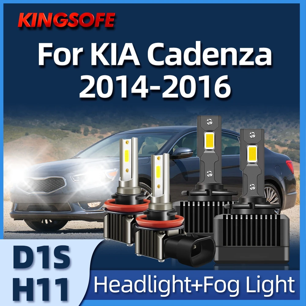 

Roadsun светодиодный D1S фара Xenon HID Turbo 55W 30000LM противотуманная фара H11 6000K подходит для KIA Cadenza 2014 2015 2016