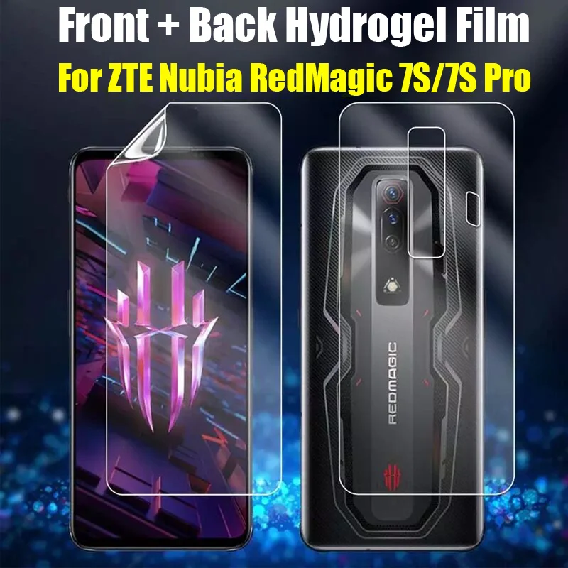 

3 шт., прозрачная матовая Гидрогелевая пленка для ZTE Nubia Red Magic 7S Pro, полное покрытие, Защита экрана для ZTE RedMagic 5S 6R 6 Pro
