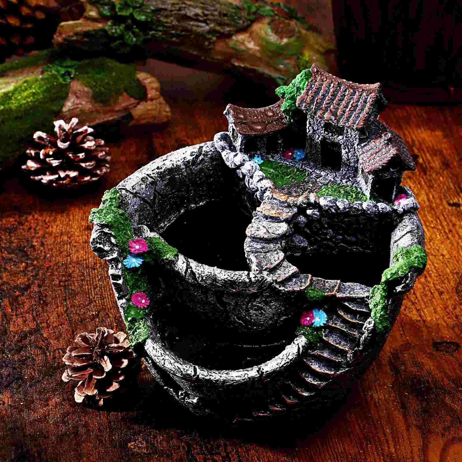 

Planter Bonsai Faux Planting Holder Faceplate Flower Decorative Flowerpot